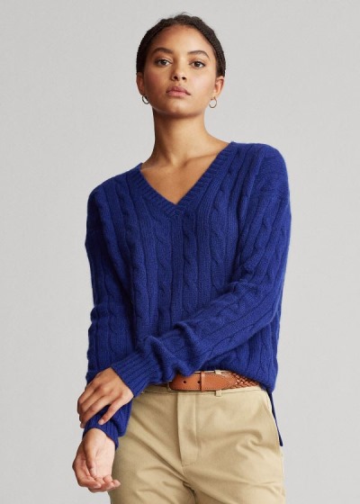 Women's Polo Ralph Lauren Cable-Knit Cashmere Sweater | 243716RMB